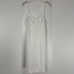Vintage Western Maid Lace Cups‎ Full Slip White AwSize 34/L 0414